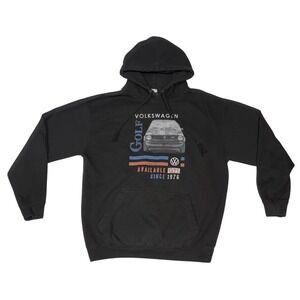 Volkswagen Golf GTI Available Since 1976 Retro Distressed Hoodie Black Large